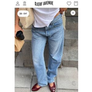 Djerf Avenue Relaxed Jeans Washed Blue